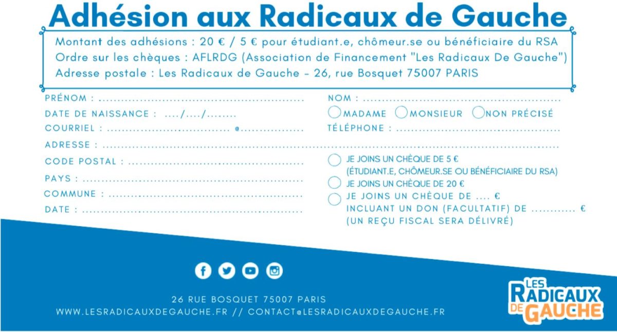 Adhérer aux Radicaux de Gauche