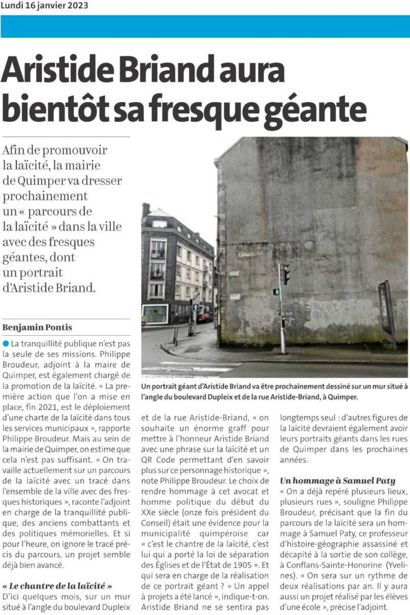 Un parcours de la laïcité à Quimper